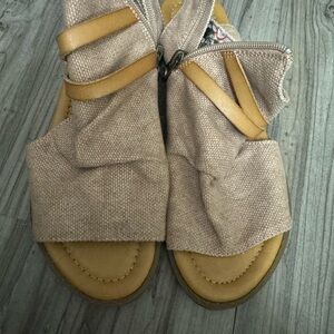 Blowfish Tan Canvas Sandals